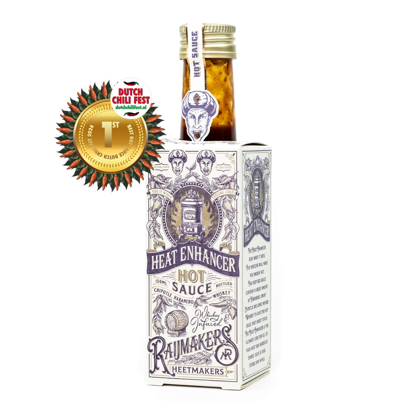 Raijmakers Heetmakers Heat Enhancer - rdeča pekoča omaka z habanero čilijem in česnom, idealna za meso in žar