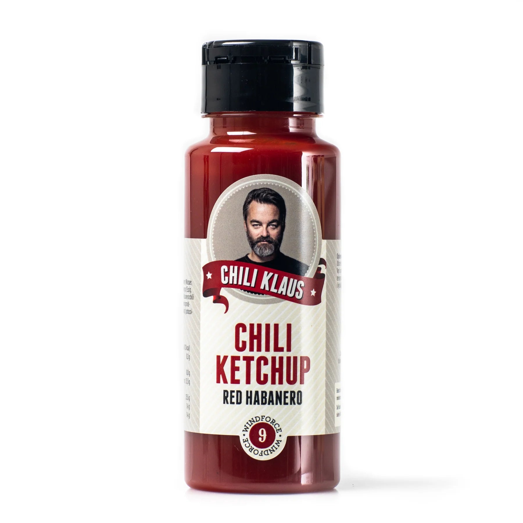 Chili Klaus Red Habanero Ketchup, pikanten čili ketchup z rdečim habanero čilijem za burgerje, hot doge in krompirček.