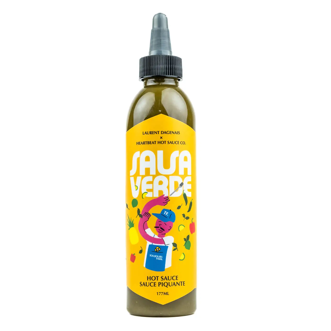 Ikonično Kanadsko sodelovanje nam je prineslo rahlo pekočo omako Salsa Verde izpod rok Laurent Dagenais in Heartbeat Hot Sauce