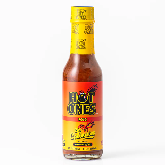 Hot Ones Los Calientes Rojo je srednje pekoča rdeča omaka namenjena polivanju po hrani.