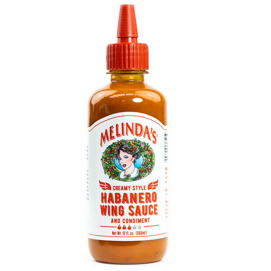 Melinda’s "Creamy Style" Habanero je kremasta pekoča omaka z habanero in kajensko papriko, ustvarjena za krilca, rakce, zavitke in druge jedi z buffalo pridihom.