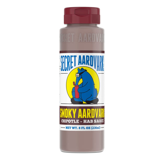 Secret Aadvark Smoky Chipotle je dimljena pekoča omaka s habanero in chipotle čiliji 